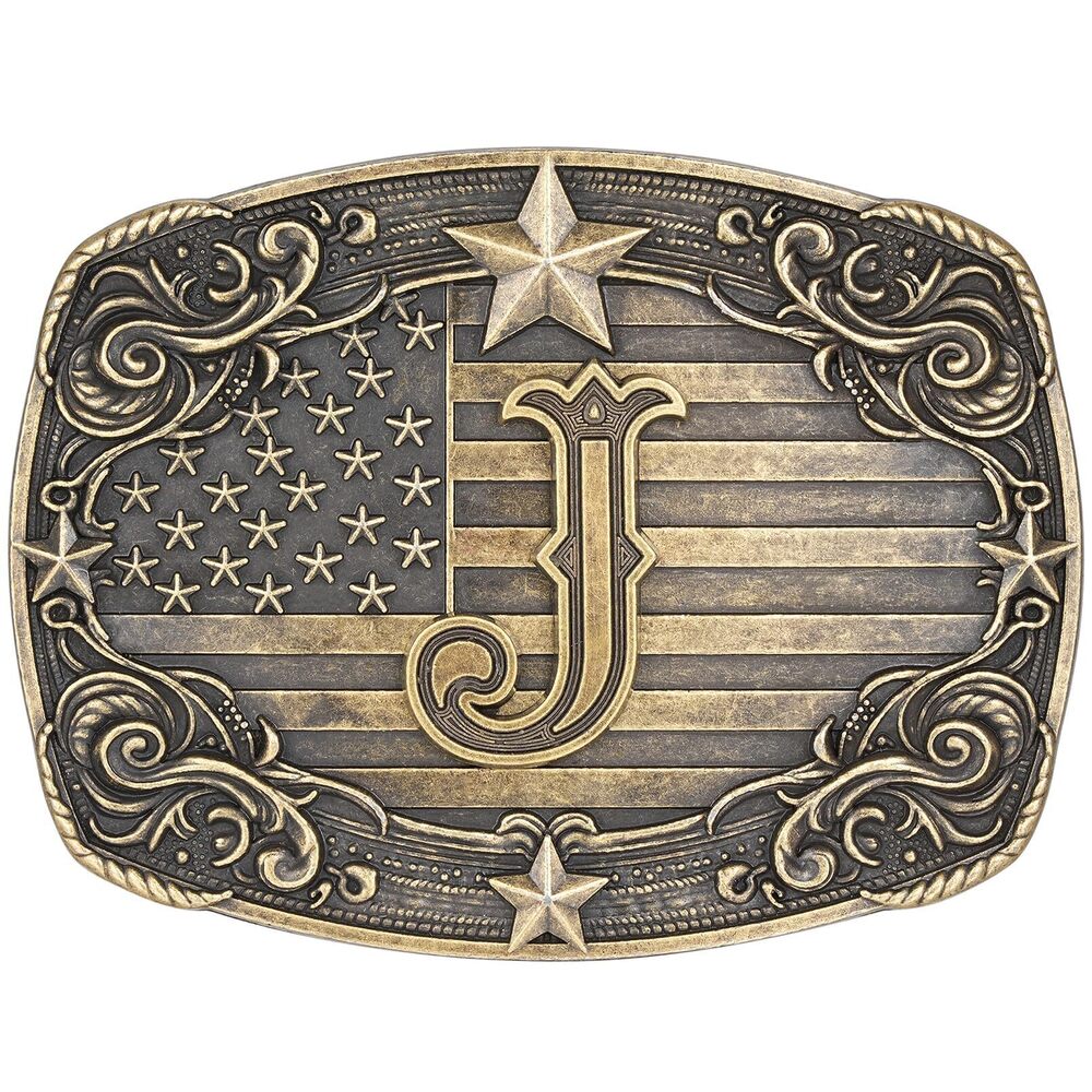 4143 Western Belt Buckle Vintage Initial Letter J Cowboy Belt Buckle Texas